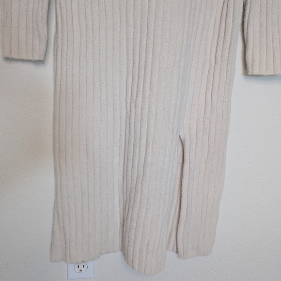 Aerie Buttercream Ribbed Sweater Dress - Picture 3 of 12